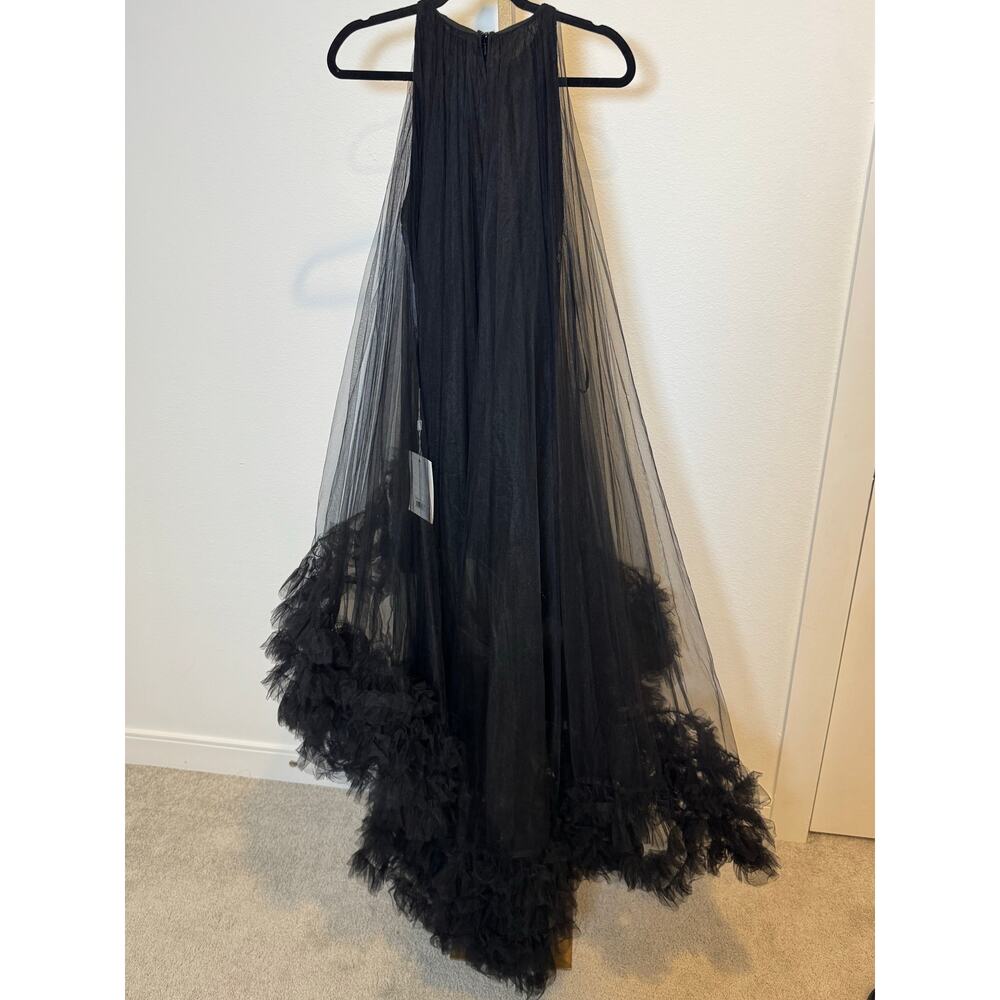 Mac Duggal | Ruffled Hem High-Low Gown - Picture 8 of 9